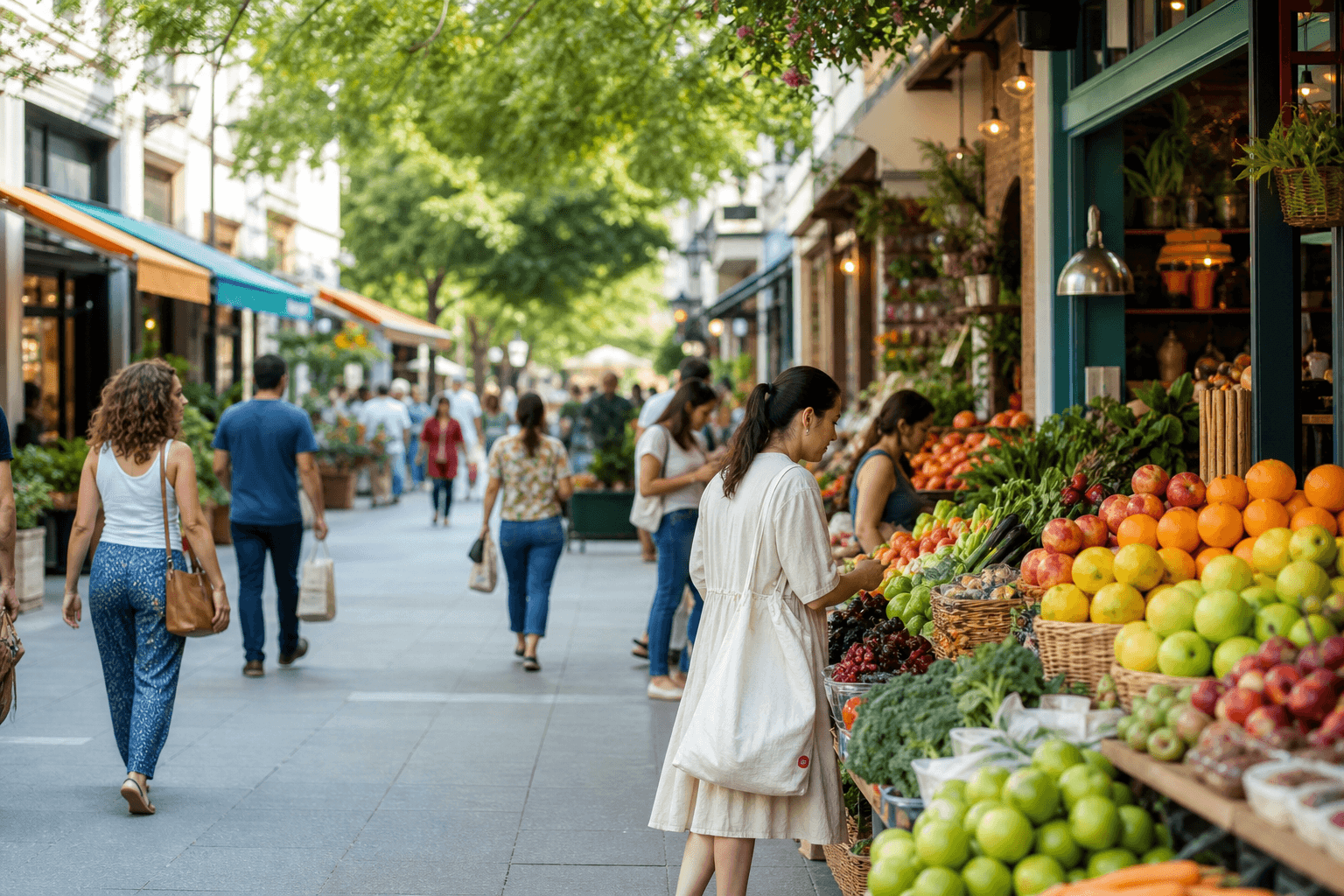 Produits frais des vendeurs locaux du marketplace